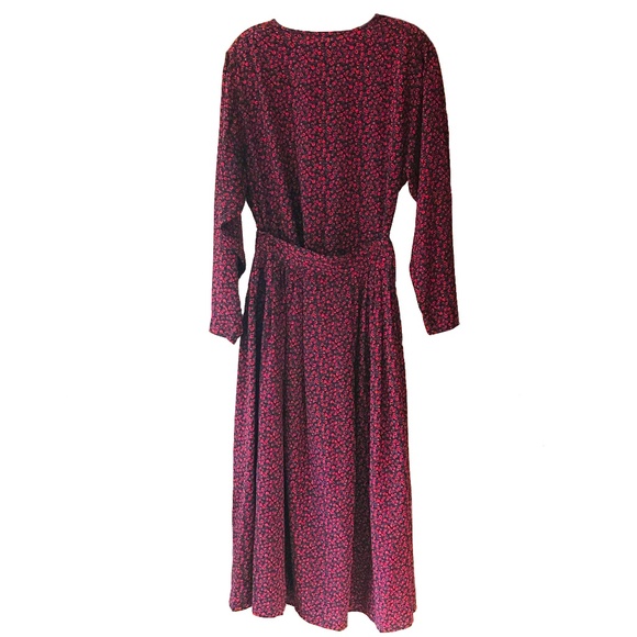 VINTAGE ORCHID Red & Navy Floral Skirt and Top Set Size 10 - Picture 1 of 6